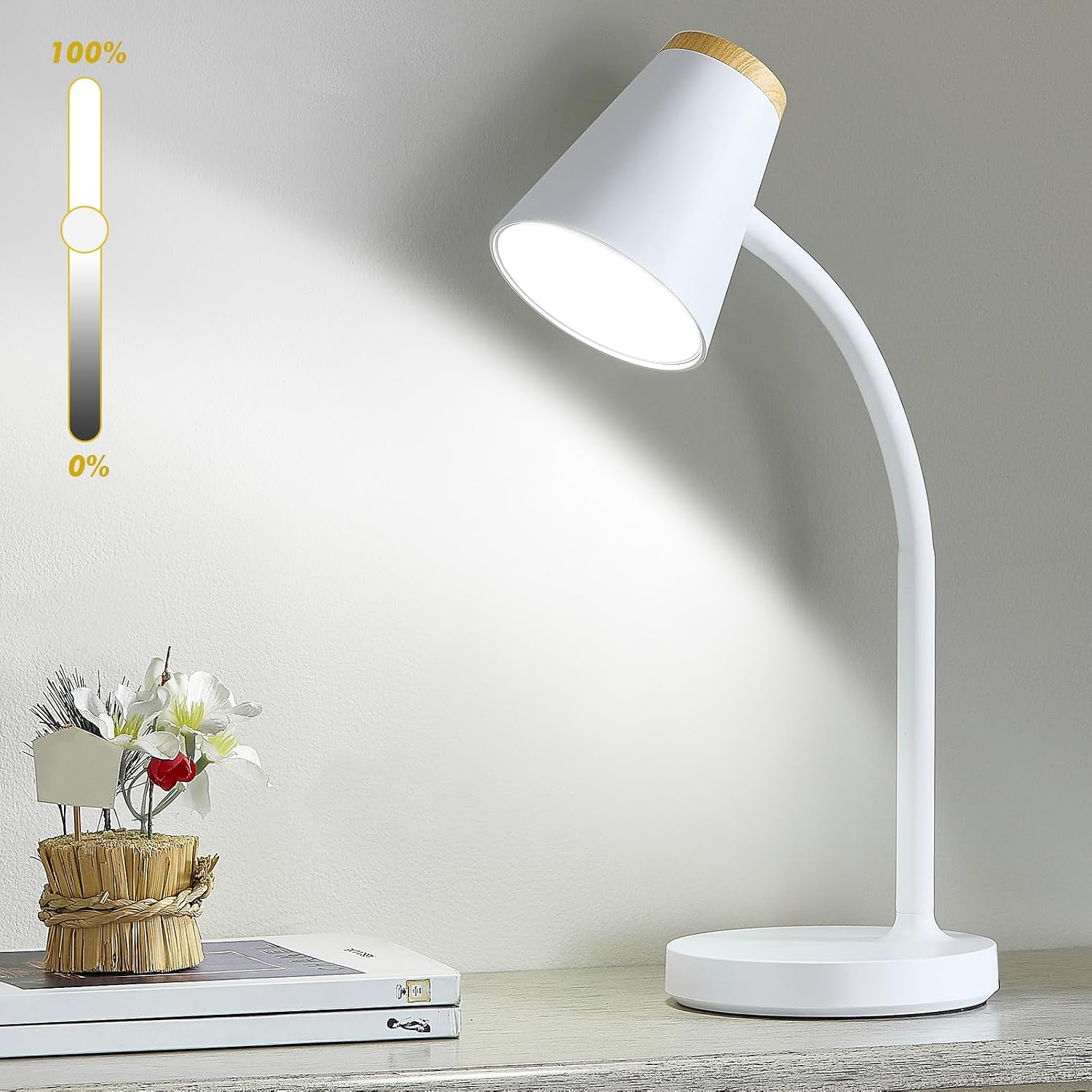 white dimmable LED desk lamp