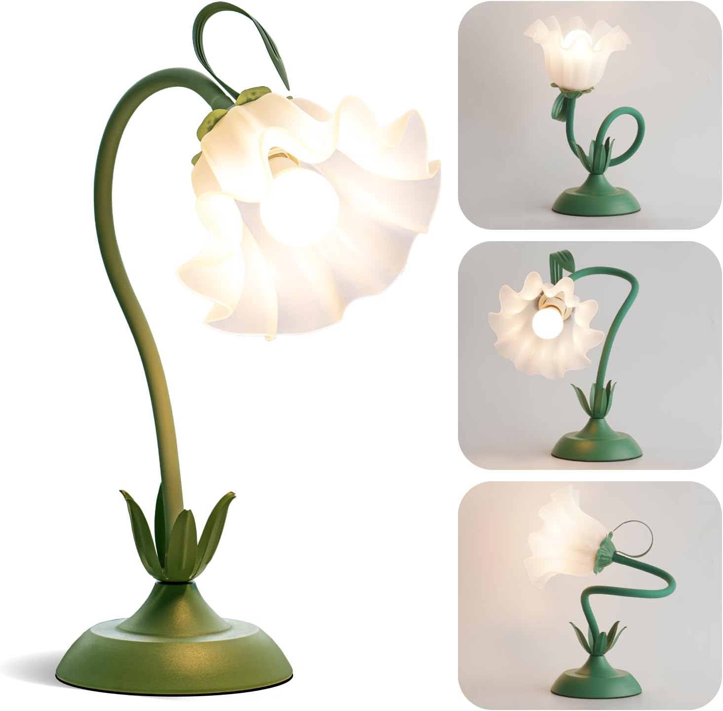 Green Stem Floral Table Lamp