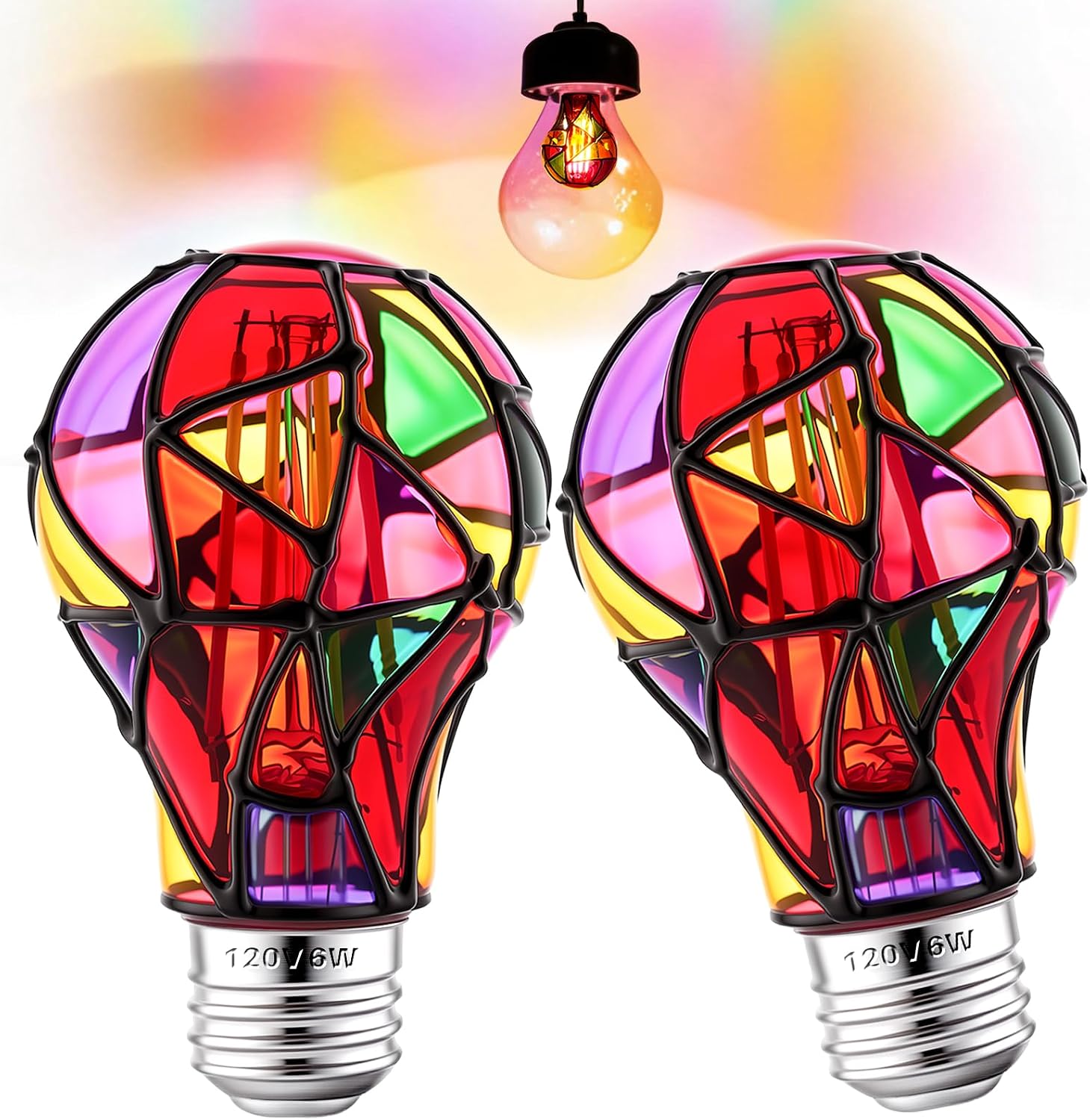 stained glass style LED bulb