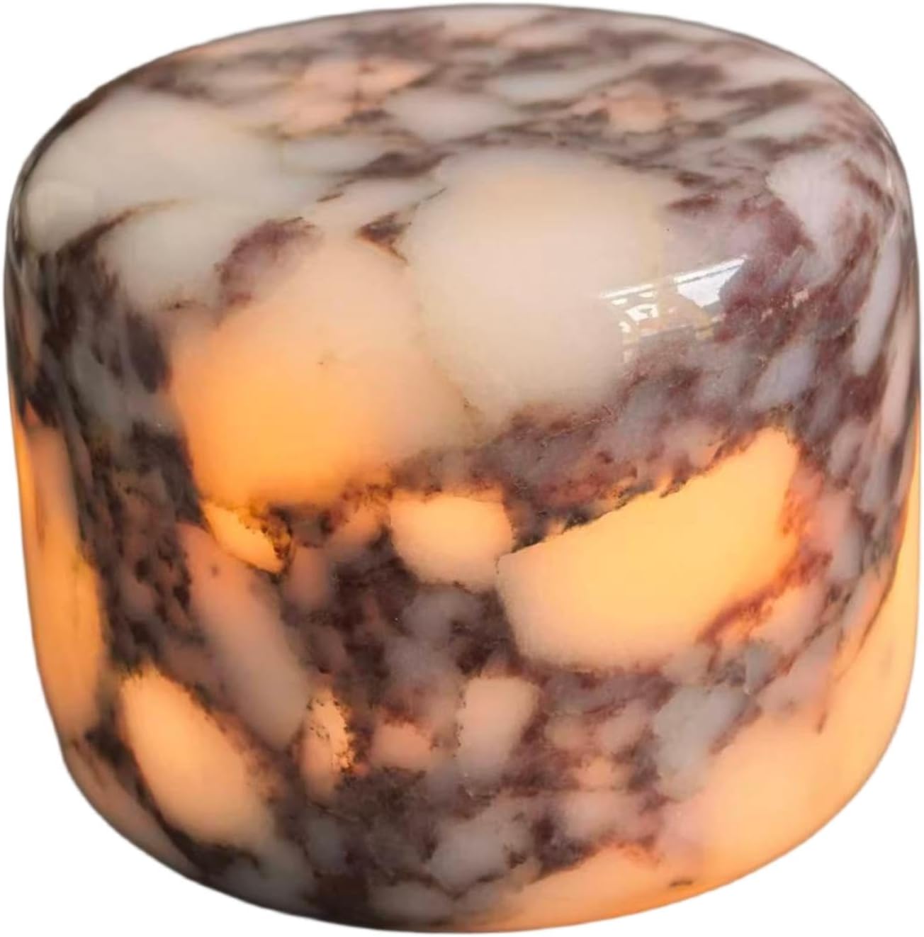 white brown marble LED candle